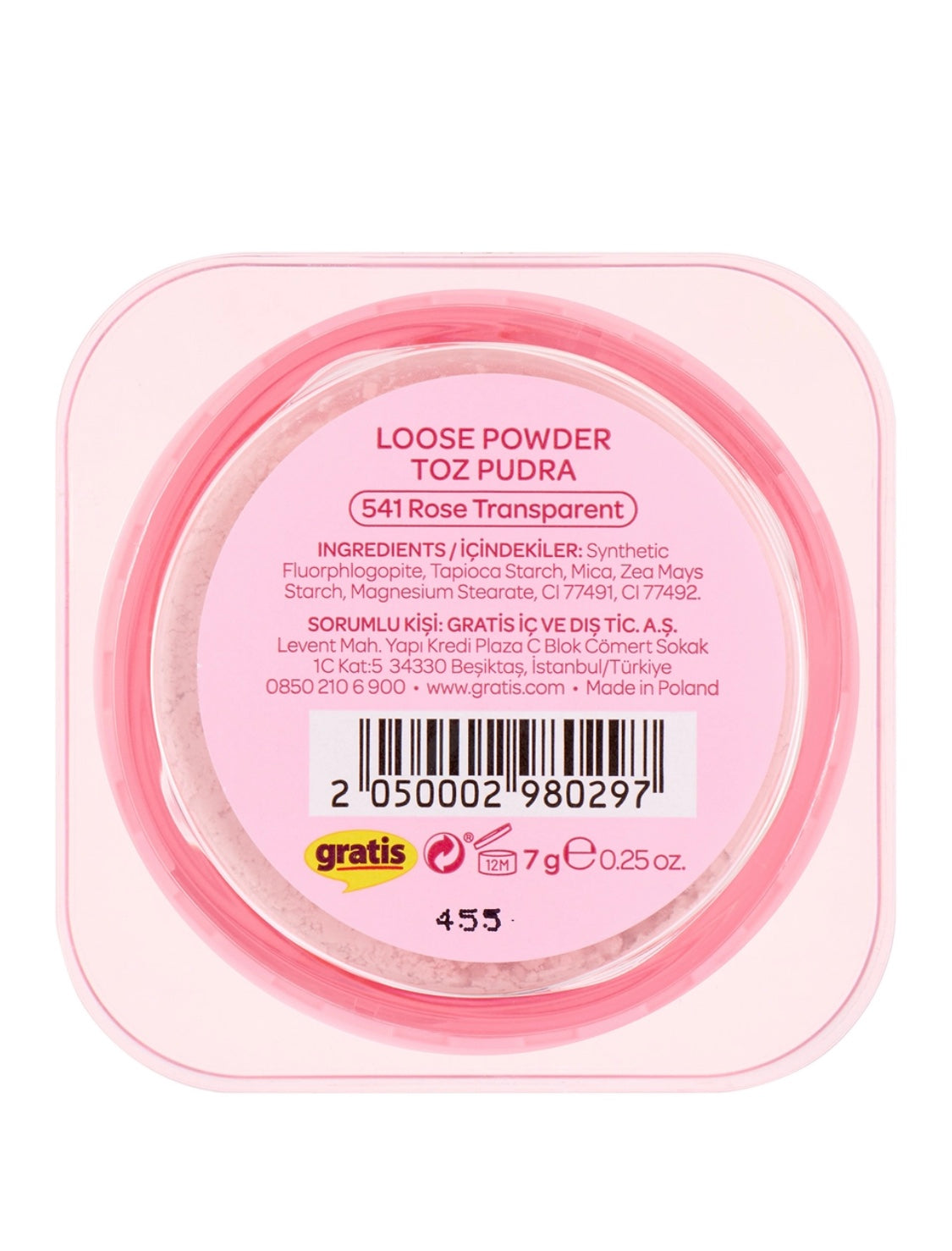 Beaulis fun BAKE MY DAY Loose Powder 541 Rose Transparent