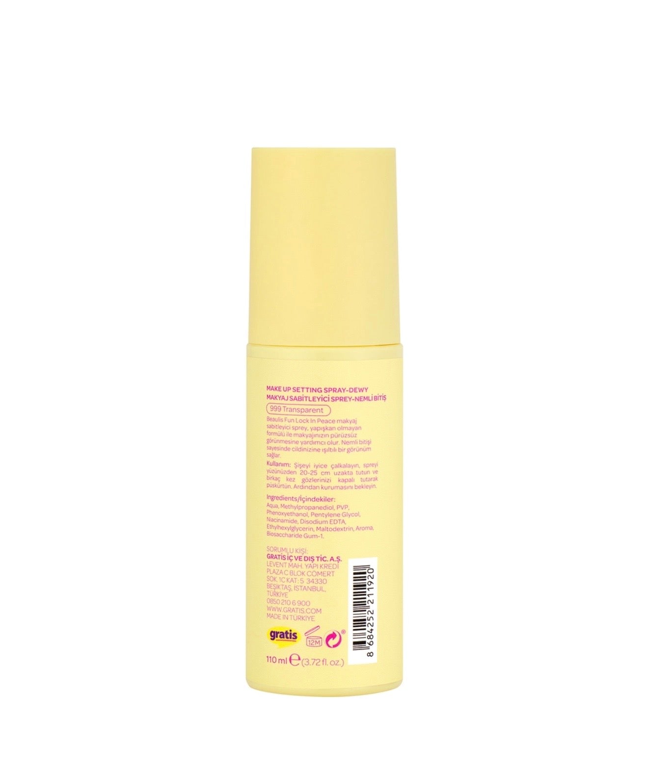 Beaulis Fun Locked In Peace Makeup Setting Spray Dewy 110 ml