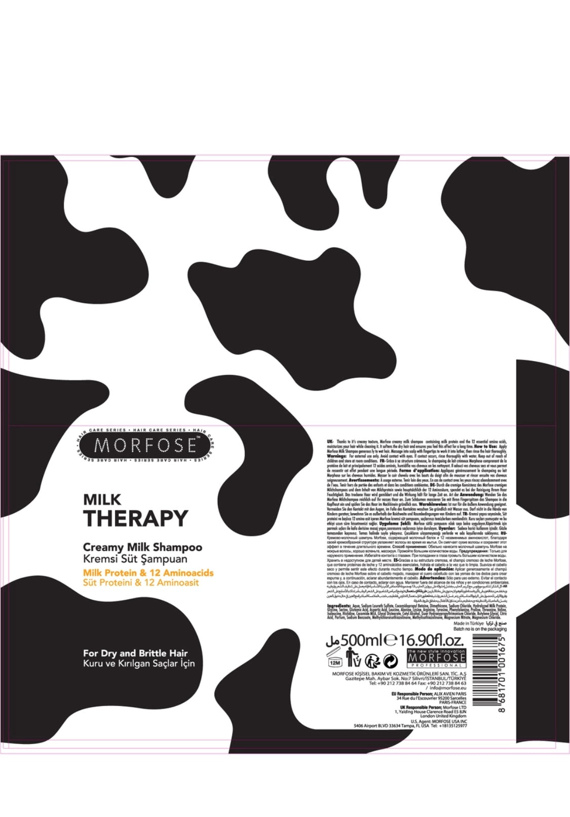 Morfose Milk Therapy Shampoo 500 ml
