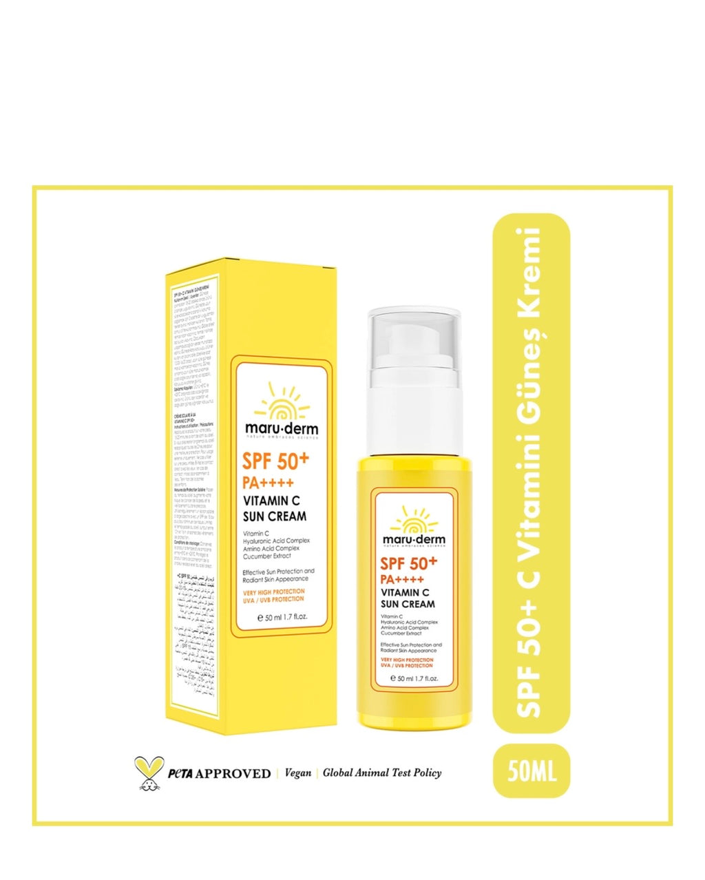 Maruderm Vitamin C SPF 50+ Sun Cream 50 ml