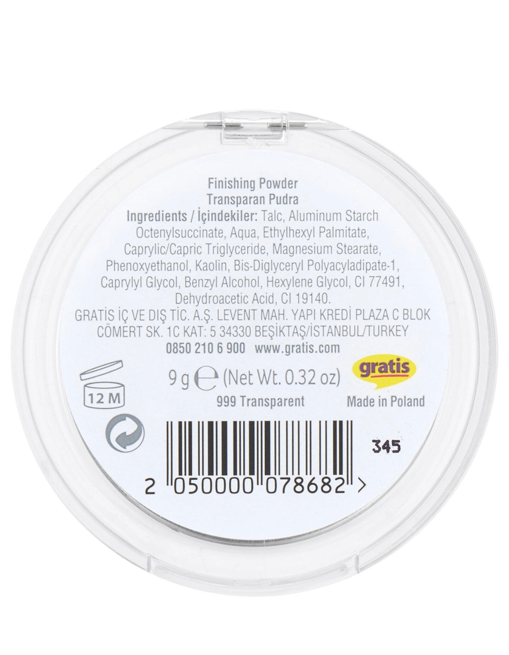 Beaulis FINISH IT Powder 999 Transparent