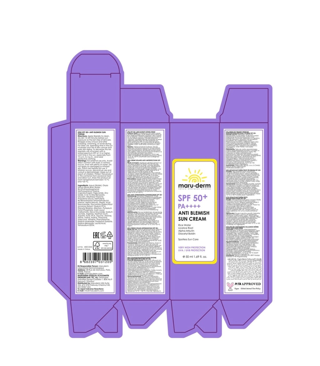 Maruderm SPF 50+ Anti Blemish Sun Cream