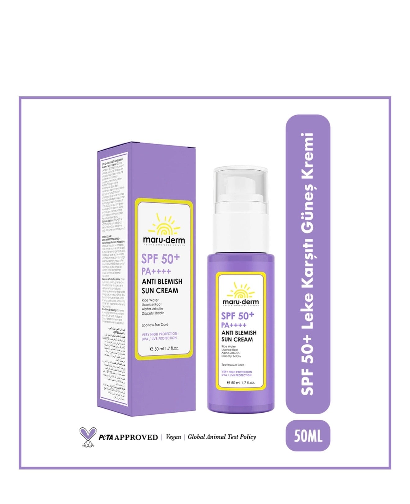 Maruderm SPF 50+ Anti Blemish Sun Cream