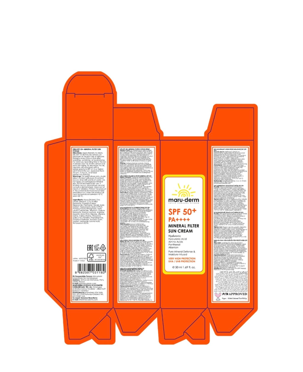 Maruderm SPF 50+ Mineral Filter Sun Cream