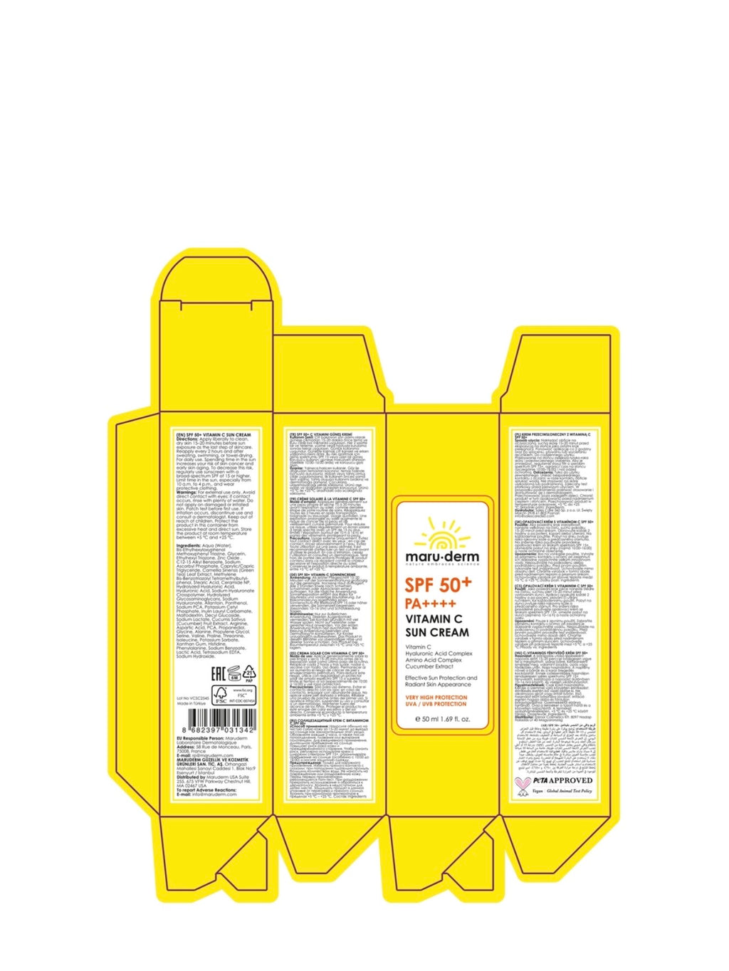 Maruderm Vitamin C SPF 50+ Sun Cream 50 ml