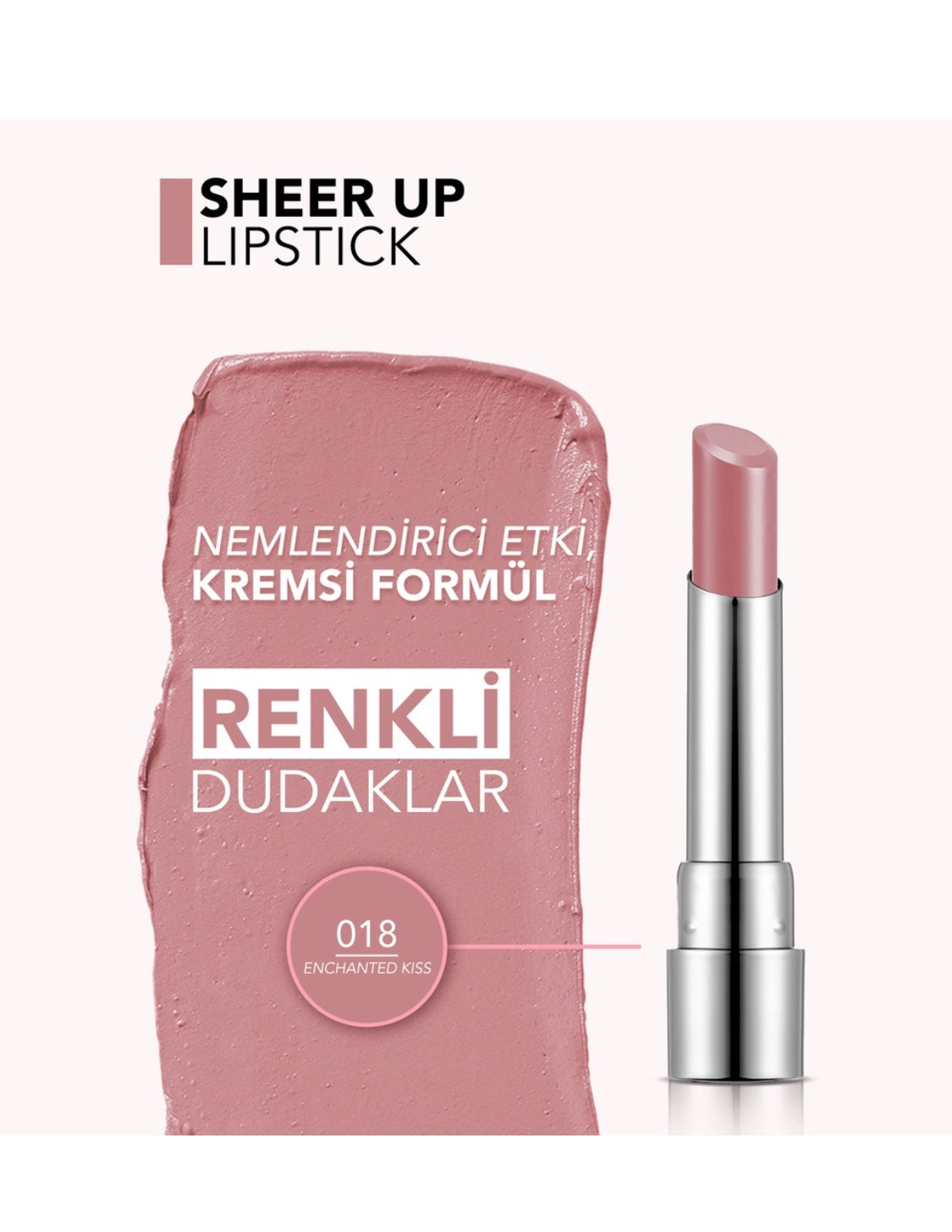 Flormar Sheer up lipstick 018 Enchanted Kiss